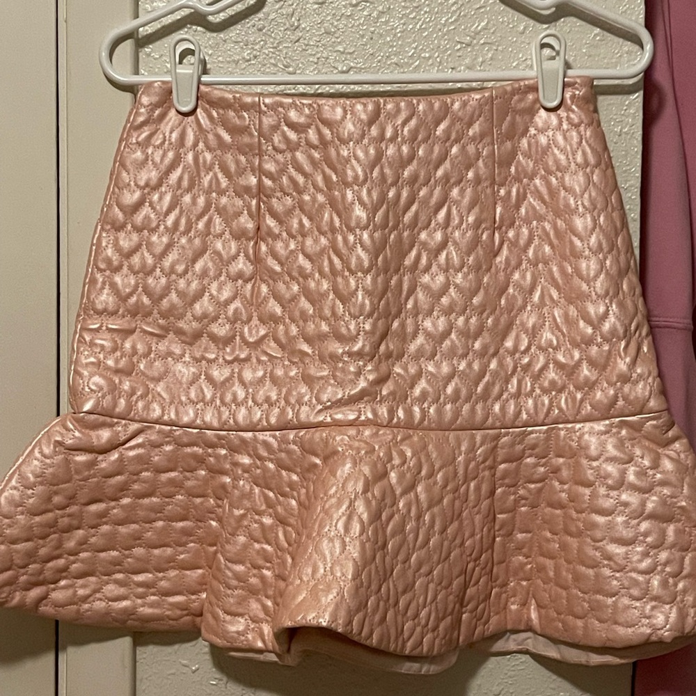❌SOLD❌ Lashes of London Pink Heart Quilted Skirt. Fits like an XS/S